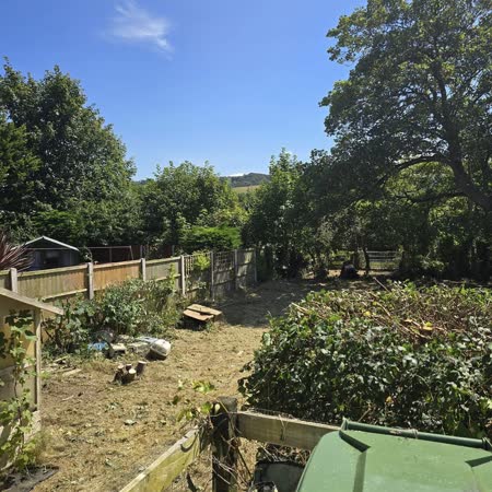 Garden clearance under way, waste bagged and logged